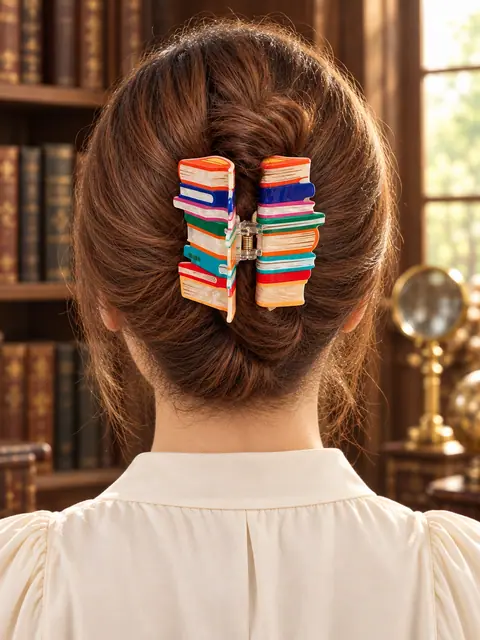 Book Hair Clip