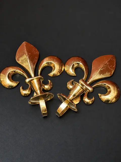 Fleur-de-Lis Decorative Hooks (Pair)