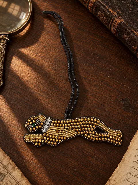 Beaded Leopard Charm